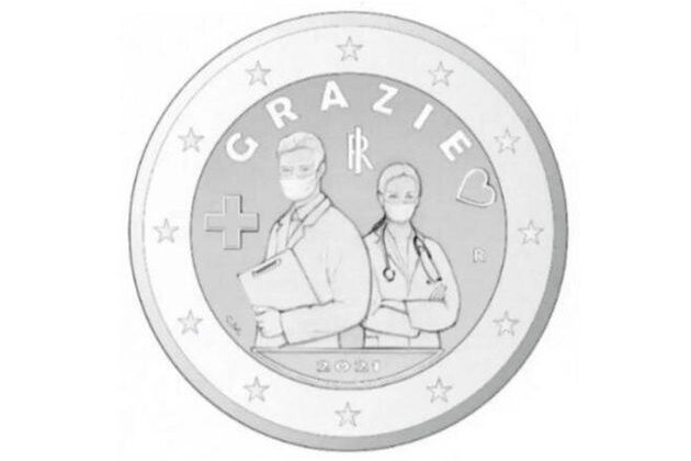 Nel 2021 la moneta da 2 euro con l’effigie di medici e infermieri: “Grazie”